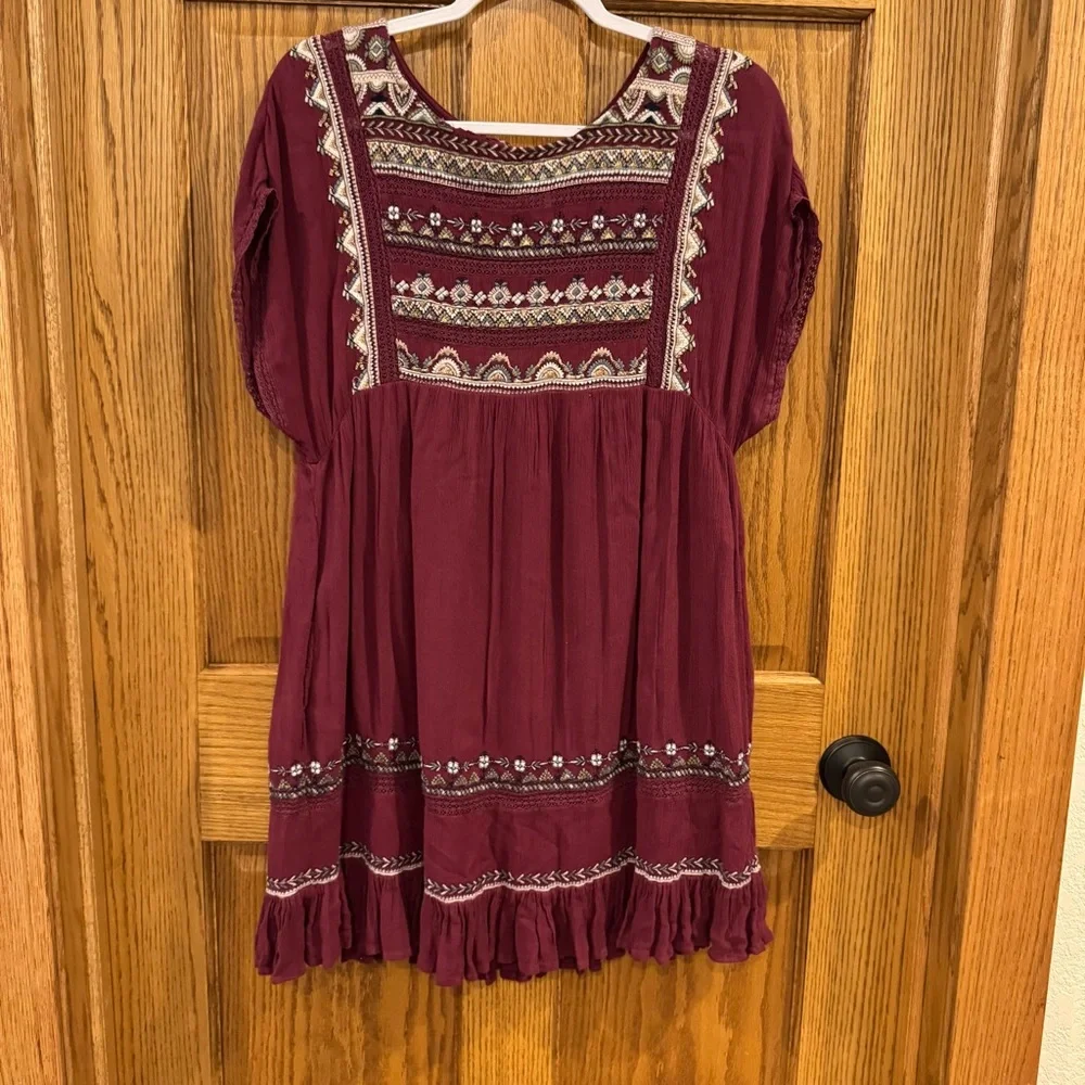 Free People Sunrise Wanderer Mini Dress. Size Small - Picture 5 of 13